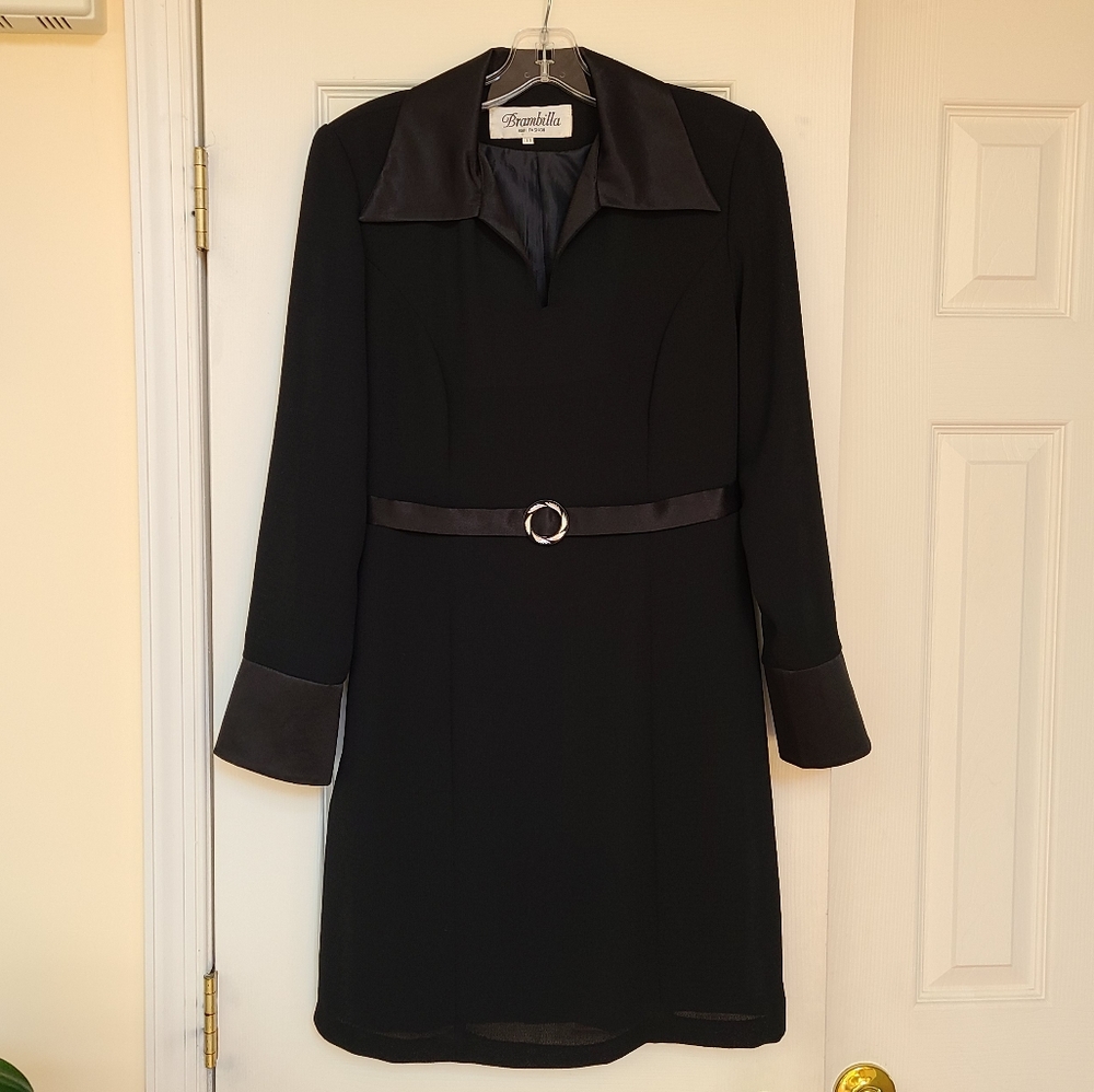 Black chiffon dress sz 6 US
